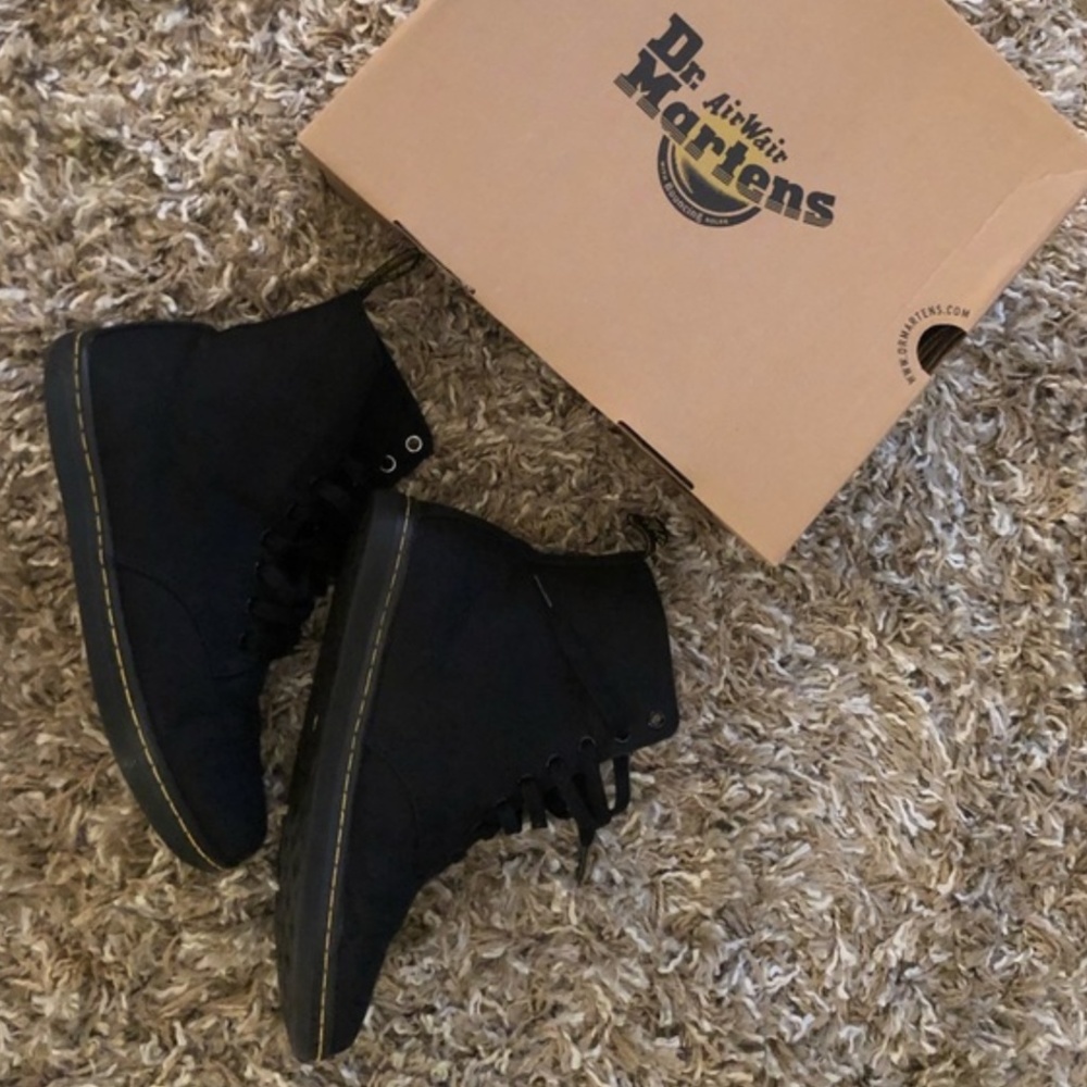 Dr. Martins Alfie Black Canvas Boots